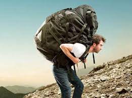 Carrying a heavy rucksack (from deborahluchie.org)