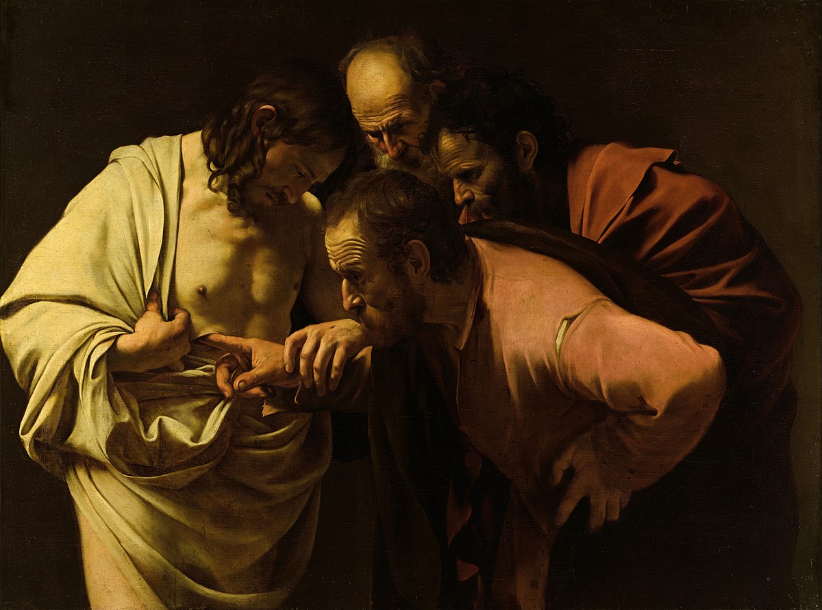 The incredulity of St Thomas Caravaggio