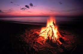 beach campfire